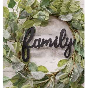 #35425, Hanging Black Script Family Sign