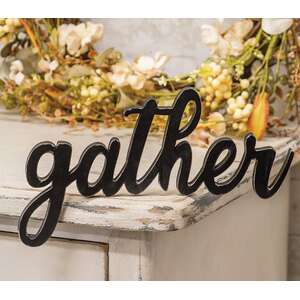 #35426, Hanging Black Script Gather Sign