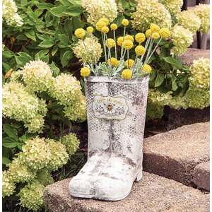 #60355 Sweet Bee Honey Metal Boots Planter