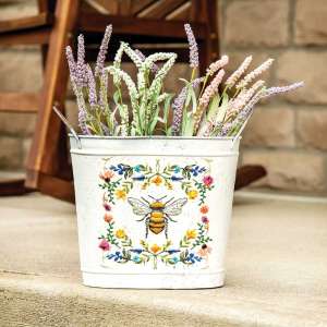 #60360 Honeybee Floral Oval Bucket