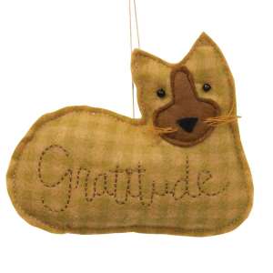 Gratitude Cat Ornament #CS37979