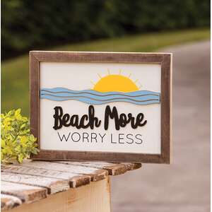 Beach More Worry Less Frame