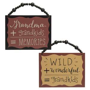 Grandparent Math Beaded Sign, 2 Asstd.