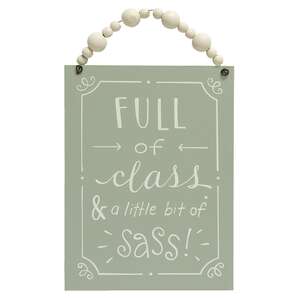 Full of Class & Sass Beaded Sign