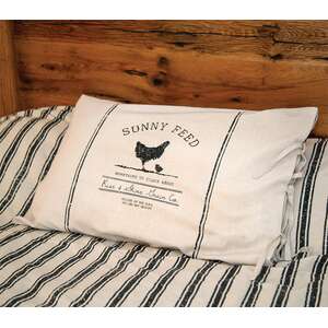 Sunny Feed Farmhouse Stripe King Pillow Sham ;