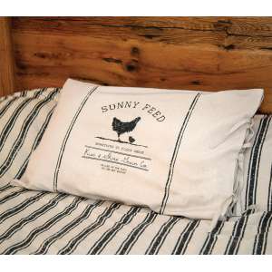 #54035 Sunny Feed Farmhouse Stripe Queen Pillow Sham