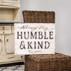 #65176 Humble & Kind Distressed Wood Sign