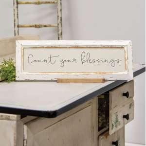 #65178 Count Your Blessings Distressed Frame w/Holder