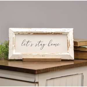 #65179 Let's Stay Home Distressed Frame w/Holder