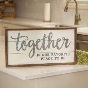 #90973 Together Is Our Favorite Place Shiplap Frame