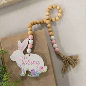 #90993 Hello Spring Wooden Bead Garland w/Bunny