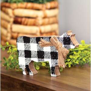 #90995 Black & White Buffalo Check Chunky Cow