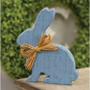 #90999 Distressed Blue Sitting Chunky Bunny
