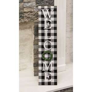 #91003 Buffalo Check Welcome Sign w/Easel