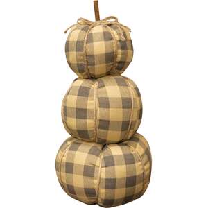 Gray Buffalo Check Pumpkin Stack CS37718