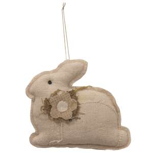 Sitting Flower Bunny Ornament