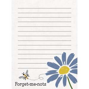 #54103 Forget-Me-Nots Mini Notepad