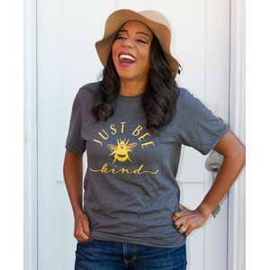 Just Bee Kind T-Shirt, Heather Dark Grey, XXL;