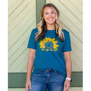 #L70S Soak Up The Sun T-Shirt, Heather Deep Teal, Small