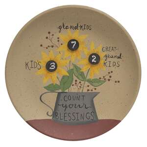 Count Your Blessings Sunflower Plate #35463