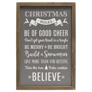 Christmas Rules Framed Sign #35486