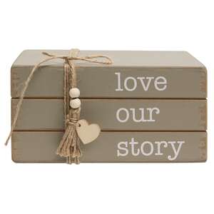 Love Our Story Wooden Bookstack #35532