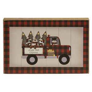 Buffalo Check Jingle Bell Express Truck Block