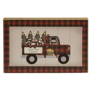 Buffalo Check Jingle Bell Express Truck Block #35567