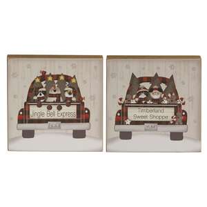 Jingle Bell Express 4" Square Block, 2 Asstd.