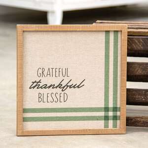 Grateful Thankful Blessed Feed Sack Frame 65183;