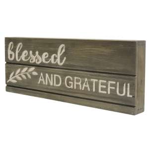 Blessed and Grateful Engraved Pallet Look Sign #70082
