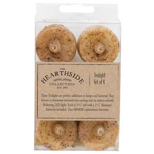 6/Pkg, Burnt Ivory LED Tealights
