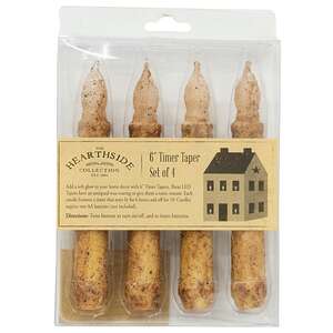 4/Pkg, Burnt Ivory Timer Tapers