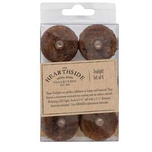 6/Pkg, Burnt Mustard LED Tealights
