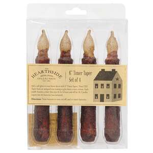 4/Pkg, Burnt Burgundy Timer Tapers