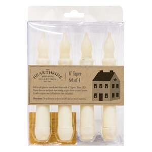 4/Pkg, Ivory LED Tapers #84885