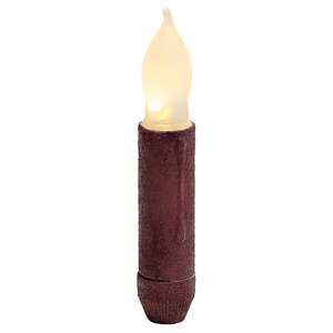 #84992 4" Textured LED Timer Taper, Burgundy