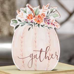 Gather Chunky Watercolor Pumpkin Sitter 91031