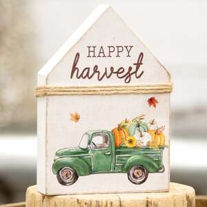 Happy Harvest Chunky House Sitter with Pumpkin Truck 91034;