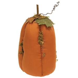 Mossy Orange Stuffed Pumpkin 9"