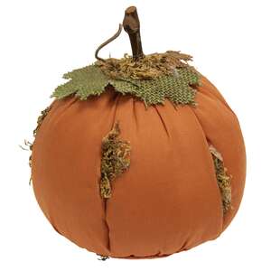 Mossy Orange Stuffed Pumpkin 6" ;