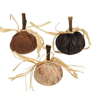 Gathered Pumpkins, 3 Asstd.