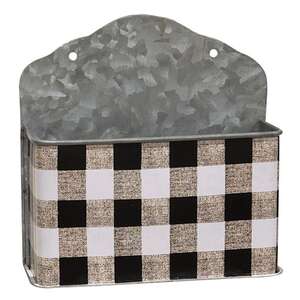 Black & White Buffalo Check Mail Bin #14579