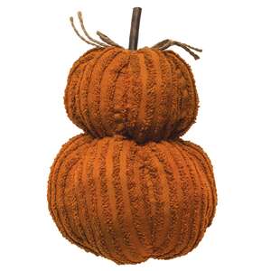 Mini Orange Chenille Pumpkin Stack