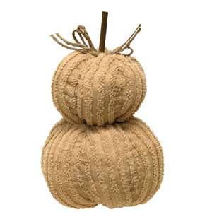 Mini Cream Chenille Pumpkin Stack