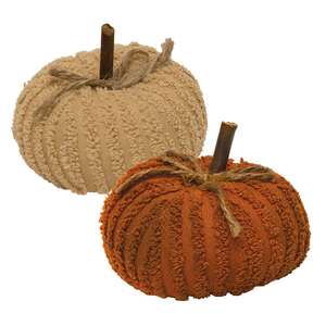 Mini Chenille Pumpkin - 2 asst. #CS37703