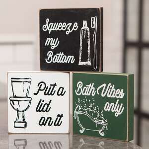 Funny Bathroom Blocks, 3 Asstd. 34972;