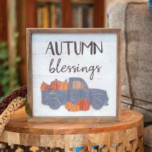 Autumn Blessings Pumpkin Truck Distressed Frame 35526