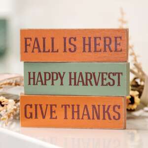 Happy Harvest Skinny Mini Block, 3 Asstd. 35542;