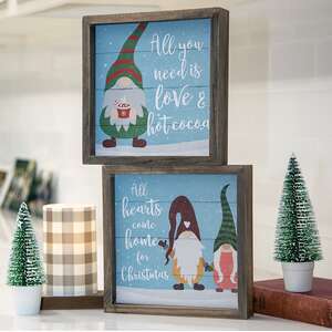 Hot Cocoa Gnome Slat Frame 35629;